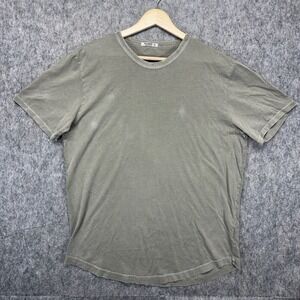 Buck Mason Slub Curved Hem Tee Men's Medium Green Short Sleeve BM11007